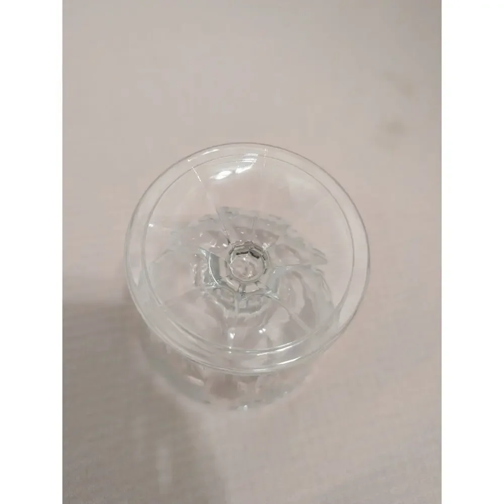 Princess House Fantasia Fine Crystal Pedestal Compote Bowl Floral Leaf Etched...